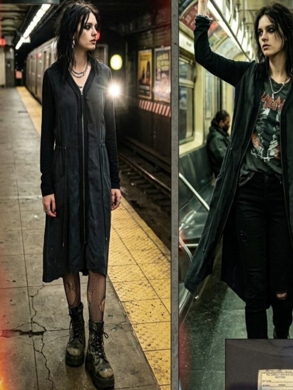 GO SILK : Zip-Front Dress / Duster with Pockets Silk + Cotton